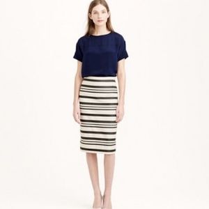 J. Crew Striped Pencil Skirt size 2